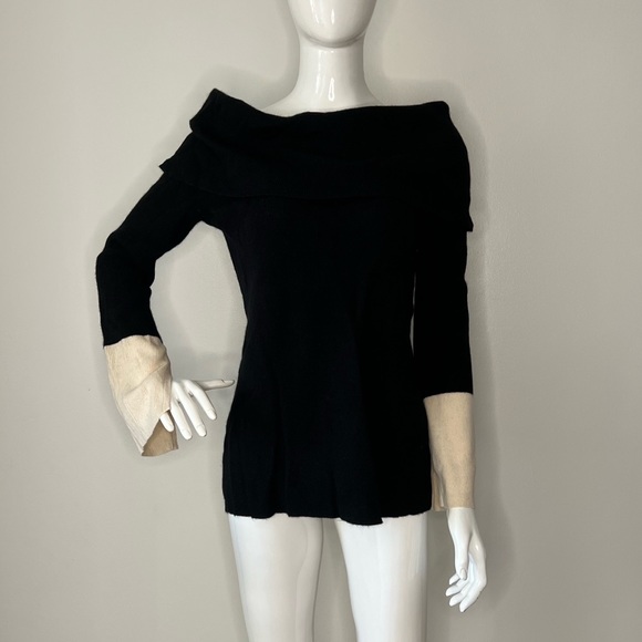 BLOOMINGDALE’S Off Shoulder Cashmere Sweater - Picture 2 of 5
